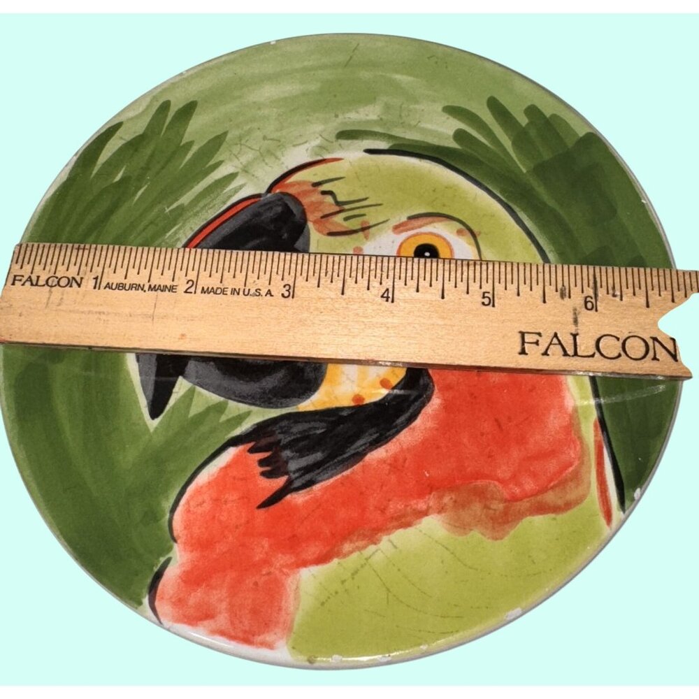 Pottery Barn Parrot Plate - Microwaveable & Dishwasher Safe - Picture 5 of 5